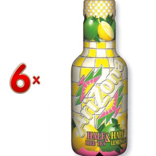 Arizona Half Iced Tea & Half Lemonade PET 6 x 500 ml Flasche (Eistee mit Limonade)