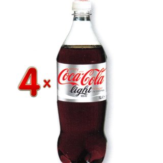 Coca Cola Light PET 4 x 1 l Flasche (Cola-Light-Flasche)