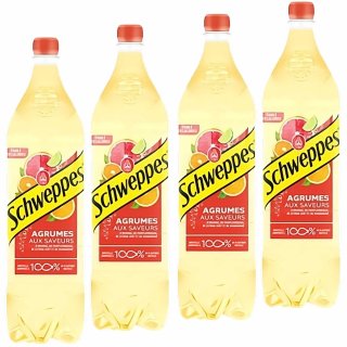 Schweppes Agrum PET 4 x 1,5 l Flasche (Limonade mit dem Geschmack von Zitrusfrüchten)