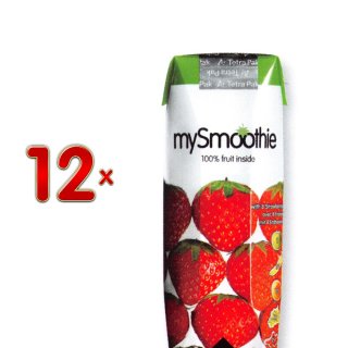 MySmoothies Strawberry 12 x 250 ml Packung (Erdbeersaft)