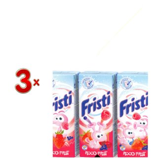 Fristi Fruits Rouges 10 x 3-Pack á 200 ml Packung (Joghurt-Drink mit dem Geschmack roter Früchte)