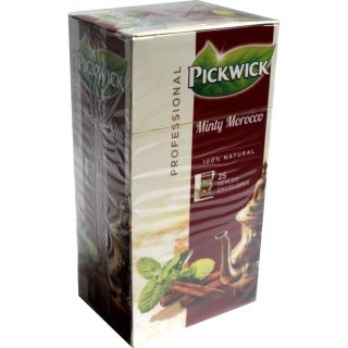 Pickwick Professional Teebeutel Minty Morocco 25 Beutel á 2g Vakuumverpackt (aromatisierte Kräutermischung mit Zimt, Süßholz & grüne Minze)