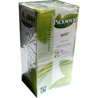 Pickwick Professional Teebeutel Mint 25 Beutel á 1,5g Vakuumverpackt (Pfefferminztee)