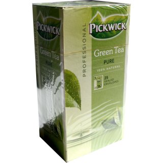 Pickwick Professional Teebeutel Green Tea Pure 25 Beutel á 1,5g Vakuumverpackt (grüner Tee)