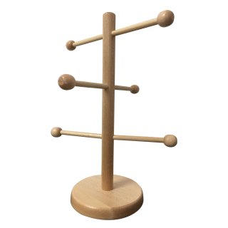 usy Brezel Ständer aus Holz für Laugenbrezel (6-armig, ca. 35cm hoch)