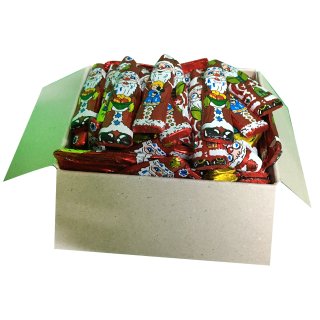 ZOLKOV Schokoladen Weihnachtsmann Relief ca.7,5cm hoch  (140 Stck. Box)