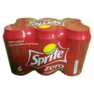 Sprite Zero Cranberry (6x0,33l Dosen Pack)