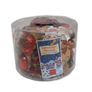 Storz Weihnachtsmann Klausi 40 Figuren aus Edelvollmilch Schokolade (40 Stck. Dose)