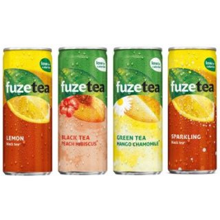 fuzetea lemon Eistee (Schwarztee mit Lemon) XXL Paket 72x0,25l Dosen