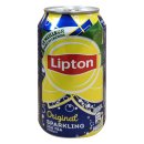 Lipton Ice Tea Sparkling weniger Zucker XXL Paket 72 Dosen (Eistee mit weniger Zucker, kein ZERO)