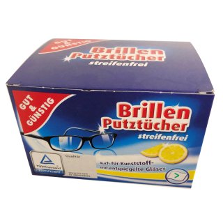 Gut & Günstig Brillen Putztücher streifenfrei (52 Stk. Packung)