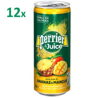 Perrier&Juice Ananas-Mango (12x25cl Dosen)