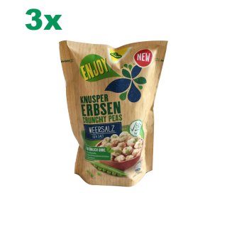 Kühne Knusper Erbsen Meersalz (3x100g Packung)