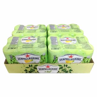 San Pellegrino Limone + tea (24x0,25l Dosen Zitrone mit Tee) mit Kohlensäure