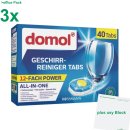 domol Geschirr-Reiniger-Tabs 12-fach Power 3er Pack (3x40 Tabs) plus usy Block