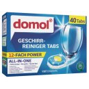 domol Geschirr-Reiniger-Tabs 12-fach Power 3er Pack (3x40...
