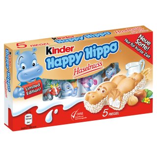 Ferrero Kinder Happy Hippo Haselnuss (5 Riegel)