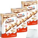 Kinder bueno white 3er Pack (18 Riegel, 351g) + usy Block