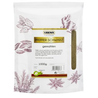Ubena Pfeffer schwarz, gemahlen (1000g Packung)
