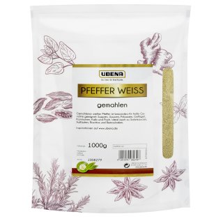 Ubena Pfeffer weiß, gemahlen (1000g Packung)