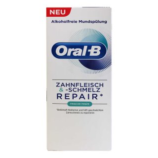 Oral-B Zahnfleisch & -Schmelz Repair alkoholfreie Mundspülung Frische Minze (250ml Flasche)