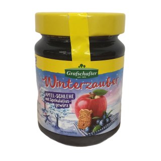 Grafschafter Winterzauber Fruchtaufstrich Apfel-Schlehe mit Spekulatiusgewürz (320 Gramm)