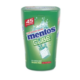 Mentos Gum Cube Ice Green Mint (8x90g Packung Minzkaugummis)