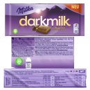 Milka darkmilk Schokoladen-Tafel zarte Alpenmilch (85g...