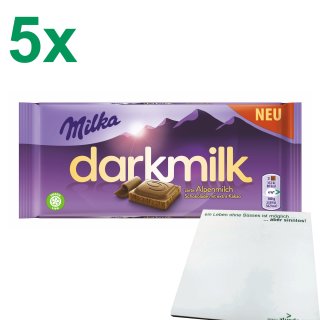 Milka darkmilk zarte Alpenmilch Officepack inklusive usy Block (5x85g Tafel)