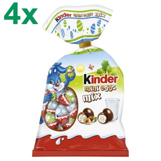 Ferrero Kinder mini EGGS mix Officepack (4x250g Beutel Schokolade und Milch & Haselnüsse)