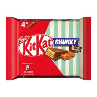 KitKat Chunky Salted Caramel Fudge (4x42g Schokoriegel mit gesalzenem Karamellgeschmack)