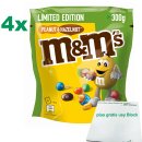 m&m Peanut&Hazelnut (Erdnuss/Haselnuss) limited Edition 4er Pack+gratis usy Block (4x300g Beutel)