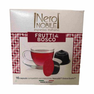 Nero Nobile Waldfrüchtetee Teekapseln passend für Nescafe Dolce Gusto (16x3g Kapseln)