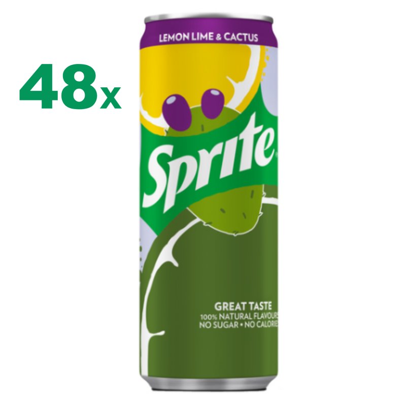 Sprite refresh Cactus ohne Zucker (48x0,25l Dosen Pack)