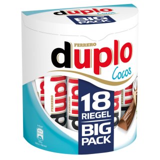 Ferrero duplo Vollmilch Cocos Limited Edition Big Box (18 Riegel je 18,2g)