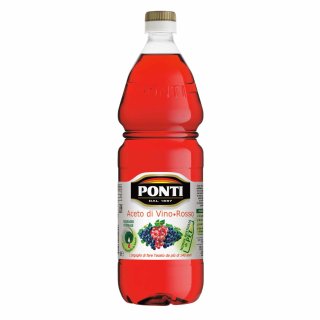 Ponti Aceto italienischer Rotweinessig (1Liter Flasche)