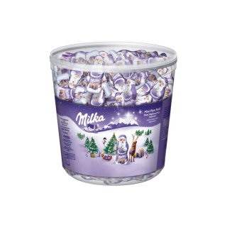 Milka mini Weihnachtsmänner aus Alpenmilch Schokolade (1,54kg Dose)