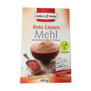Müllers Mühle Rote Linsen Mehl (400g Packung)