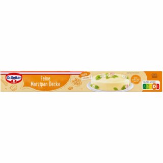 Dr. Oetker Marzipan Decke ausgerollt einfach zu verarbeiten (300g Packung)
