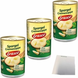 Erasco Spargel Cremesuppe 3er Pack (3x390ml Dose) + usy Block