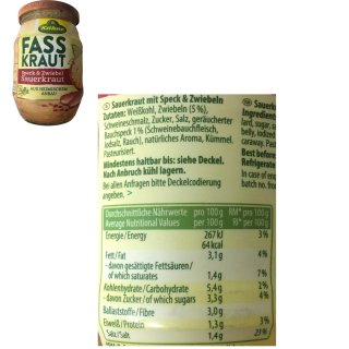 Kühne Fasskraut Speck&Zwiebeln (400g)
