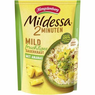 Hengstenberg Mildessa Mildes Sauerkraut mit Ananas (400g Beutel)