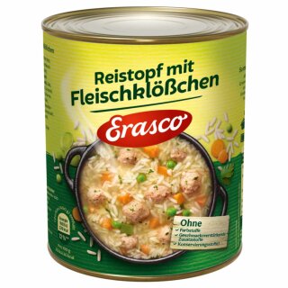 Erasco Reistopf mit Fleischklößchen (800g Dose)
