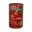 Oro di Parma geschälte stückige Tomaten scharf (400g Dose)