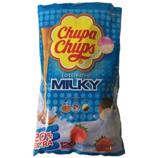 Chupa Chups Schlemmerlutscher Extra Milky (120St Nachfüllbeutel)