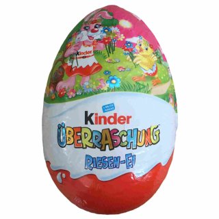 Ferrero Kinder Überraschung Riesen-Ei in rosa (220g Essbarer Anteil)