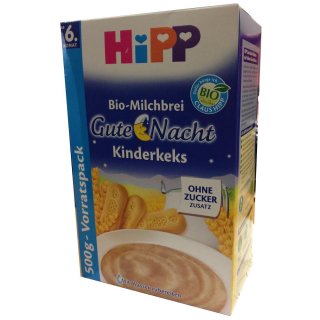 Hipp Bio Milchbrei Gute Nacht "Kinderkeks" ab dem 6. Monat (500g Packung)