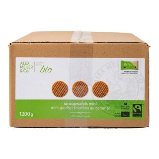 Alex Meijer Kaffee-Kekse bio Fairtrade Mini Stroopwafeltje 150 Stück (kleine Sirupwaffeln)