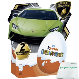 Ferrero kinder Überraschung EI Lamborghini (4x20g Packung) mit gratis usy Block