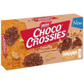 Nestle Choco Crossies Crunchy Salted Caramel (2x70g Packung)